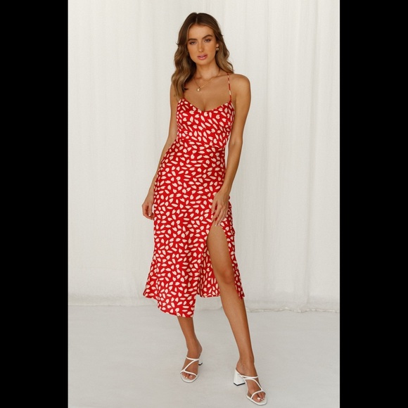 Hello Molly Dresses & Skirts - 🆕HELLO MOLLY HAPPY HONEYMOON MIDI DRESS RED